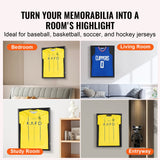 Basketball & Basketball Accessories: VEVOR 2PCs Jersey Display Frame Case, 590 x 790 x 40 mm, Large Lockable Sport Jersey Shadow Box with 98% UV Protection PC Glass and Hangers, for Baseball Basketball Football Hockey Shirt and Uniform