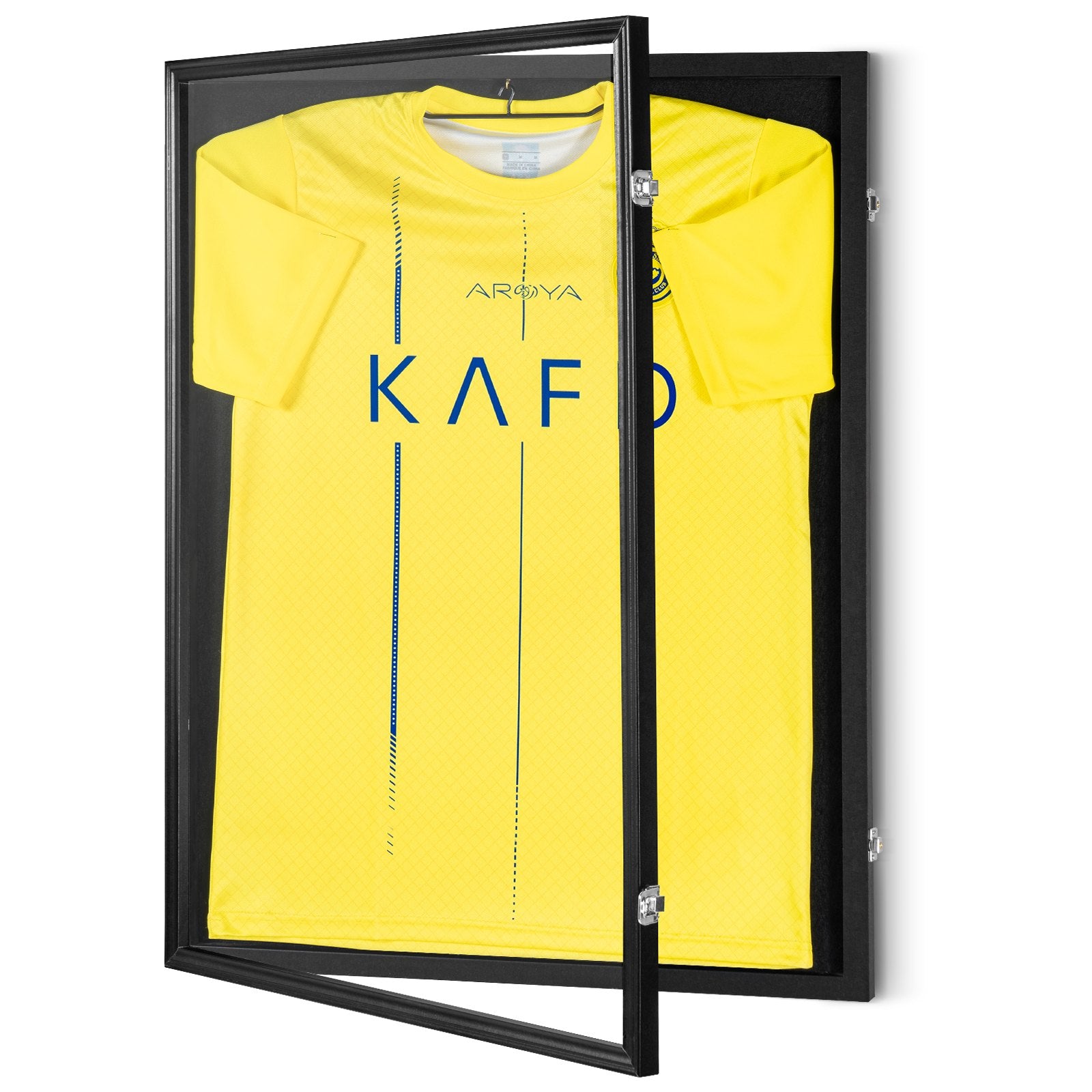 Basketball & Basketball Accessories: VEVOR Jersey Display Frame Case, 610 x 812 x 40 mm, Large Lockable Sport Jersey Shadow Box with 98% UV Protection PC Glass and Hangers, for Baseball Basketball Football Hockey Shirt and Uniform, Black