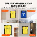 Basketball & Basketball Accessories: VEVOR Jersey Display Frame Case, 610 x 812 x 40 mm, Large Lockable Sport Jersey Shadow Box with 98% UV Protection PC Glass and Hangers, for Baseball Basketball Football Hockey Shirt and Uniform, Black