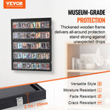Storage Boxes: VEVOR 35 Graded Sports Card Display Case, 617 x 775 x 55 mm, Baseball Card Display Frame with 98% UV Protection Clear View PC Glass, Lockable Wall Cabinet for Football Basketball Hockey Trading Card