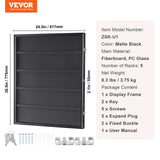 Storage Boxes: VEVOR 35 Graded Sports Card Display Case, 617 x 775 x 55 mm, Baseball Card Display Frame with 98% UV Protection Clear View PC Glass, Lockable Wall Cabinet for Football Basketball Hockey Trading Card