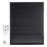 Storage Boxes: VEVOR 35 Graded Sports Card Display Case, 617 x 775 x 55 mm, Baseball Card Display Frame with 98% UV Protection Clear View PC Glass, Lockable Wall Cabinet for Football Basketball Hockey Trading Card
