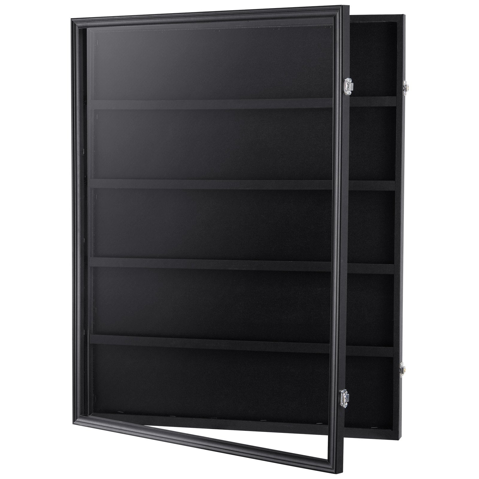 Storage Boxes: VEVOR 35 Graded Sports Card Display Case, 617 x 775 x 55 mm, Baseball Card Display Frame with 98% UV Protection Clear View PC Glass, Lockable Wall Cabinet for Football Basketball Hockey Trading Card