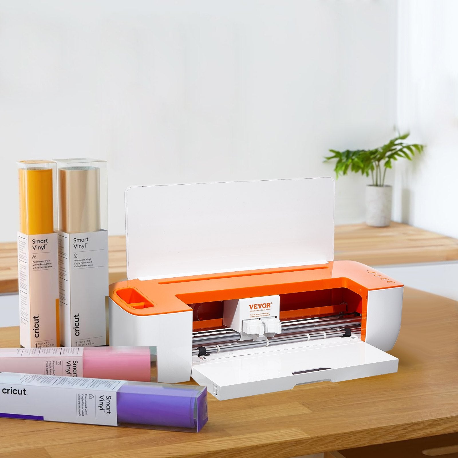 Gardening Tools: VEVOR Vinyl Cutter Machine, Bluetooth Connectivity DIY Cutting Machine, Compatible with iOS, Android, Windows and Mac, Massive Designs Included, for Creating Customized Cards, Home Decor