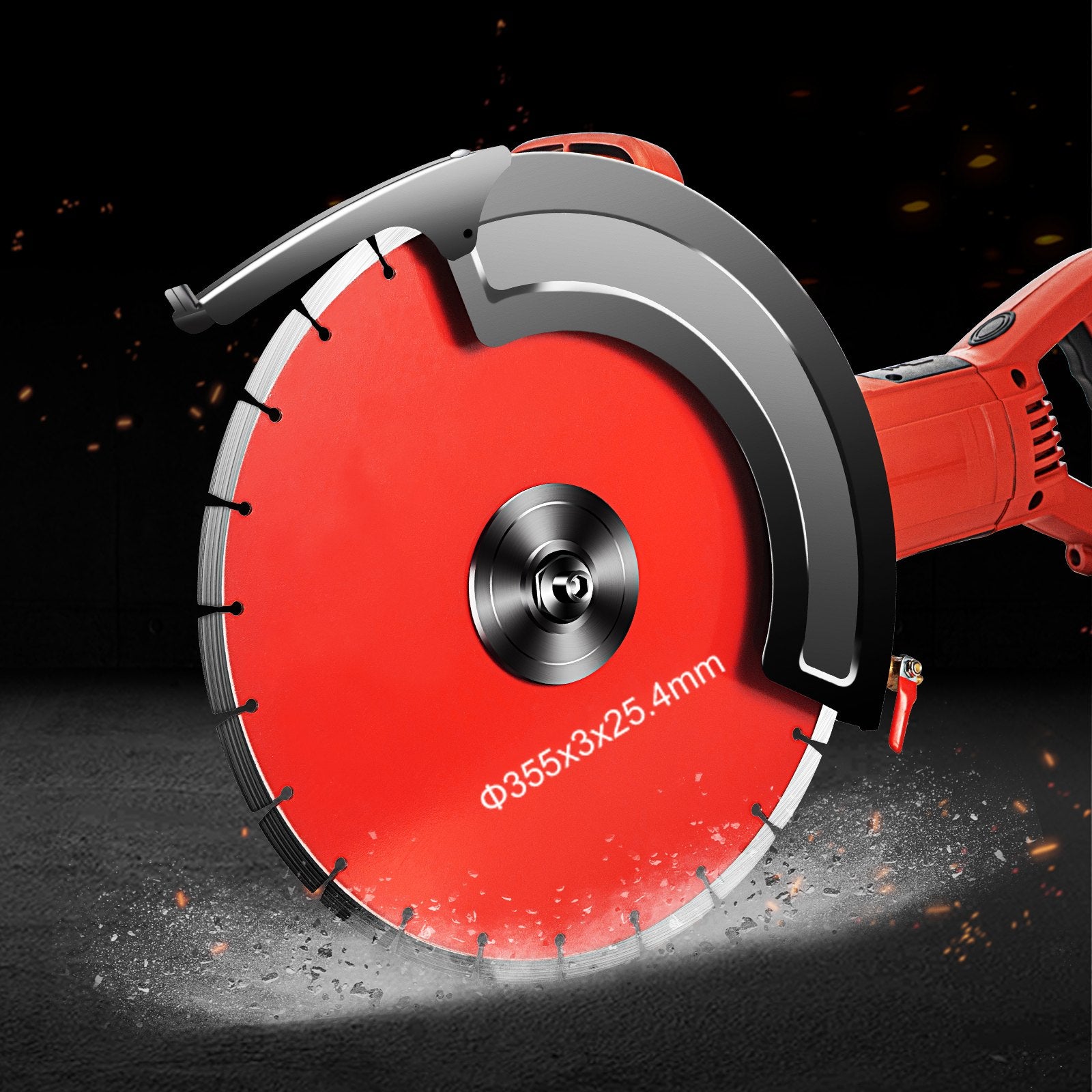 Saw Accessories: VEVOR Electric Concrete Saw, 14" Concrete Cutter, 1800W Concrete Saw, Electric Circular Saw with 14" Blade and Tools, Masonry Saw for Granite, Brick, Porcelain, Reinforced Concrete and Other Materials