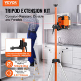 Camera Accessories: VEVOR Laser Level Tripod, 1/4"-20 & 5/8"-11 Thread Mount, 40.94-133.85 inch Height Adjustment with Level Bubble & Heavy-duty Stand, Extendable Pole Lightweight Aluminum Tripod for Laser Scanner
