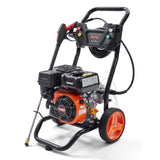 Fuel & Exhaust: VEVOR Gas Pressure Washer Gas Powered Washer 3400 PSI 2.6 GPM 210cc 5 Nozzles