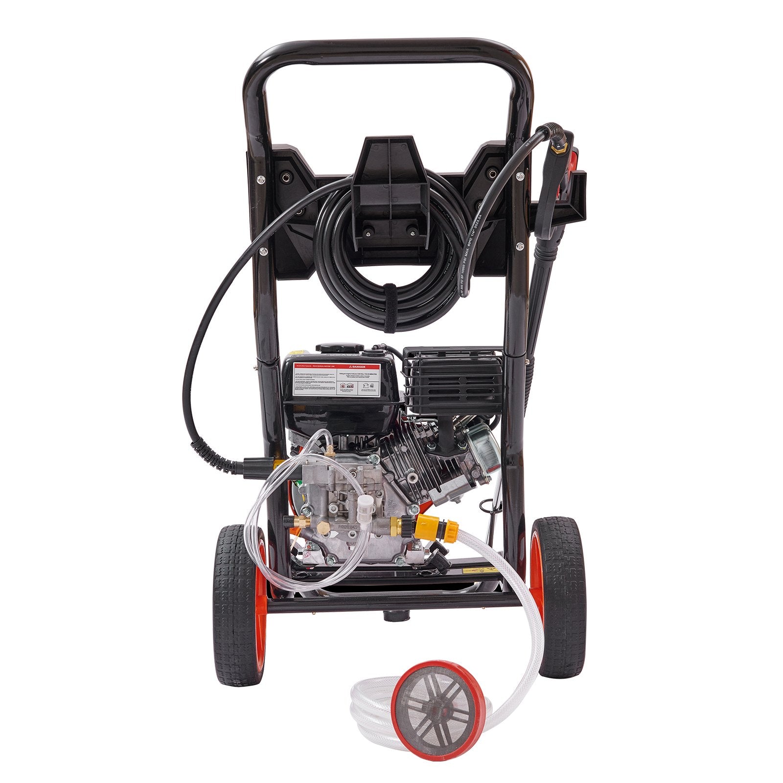 Fuel & Exhaust: VEVOR Gas Pressure Washer Gas Powered Washer 3400 PSI 2.6 GPM 210cc 5 Nozzles