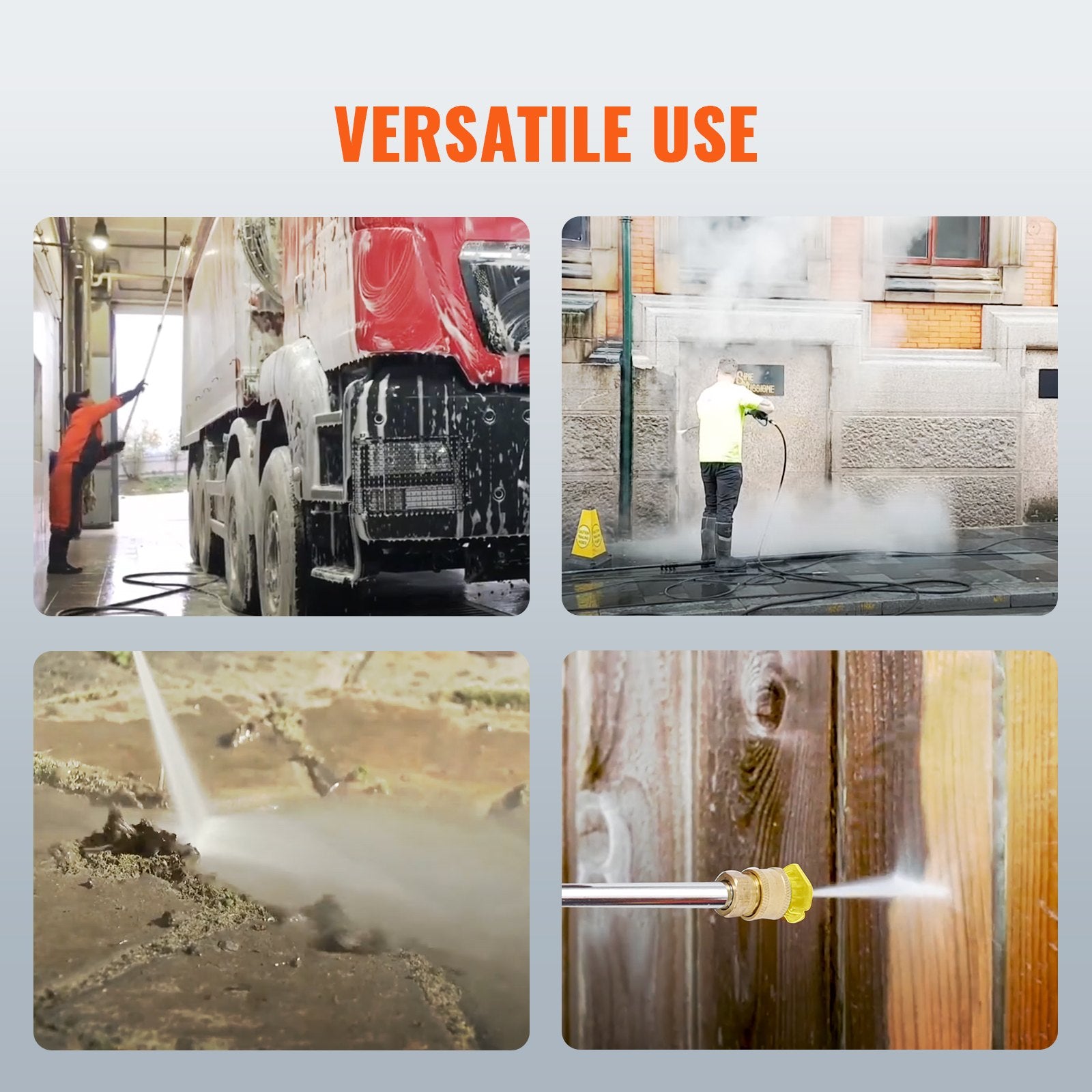 Fuel & Exhaust: VEVOR Gas Pressure Washer Gas Powered Washer 4400 PSI 4.0 GPM 390cc 5 Nozzles