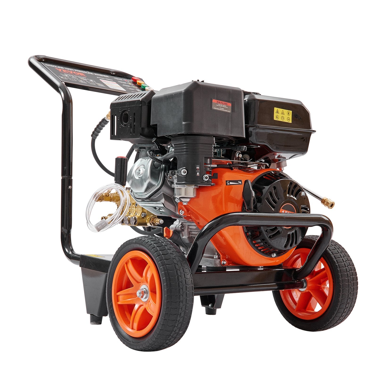 Fuel & Exhaust: VEVOR Gas Pressure Washer Gas Powered Washer 4400 PSI 4.0 GPM 390cc 5 Nozzles