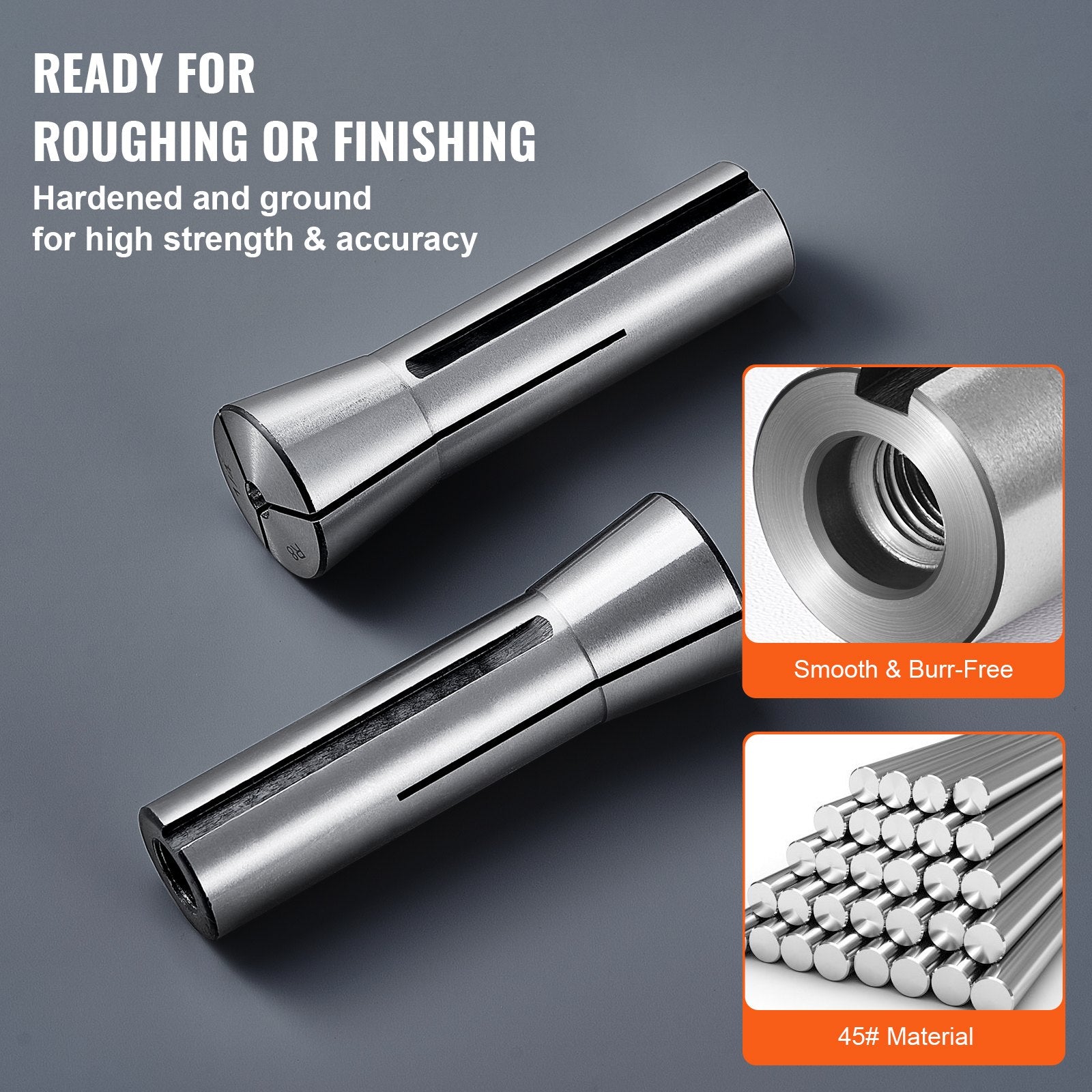 Fuel & Exhaust: VEVOR 13 pcs Precision R8 Collet Set, 1/8'' - 7/8'', 45# Mill Collet Chuck 0.0012"/30μm TIR with 13 Labeled Storage Boxes, for Milling Machine Drill Presses Boring Machine Machining Center