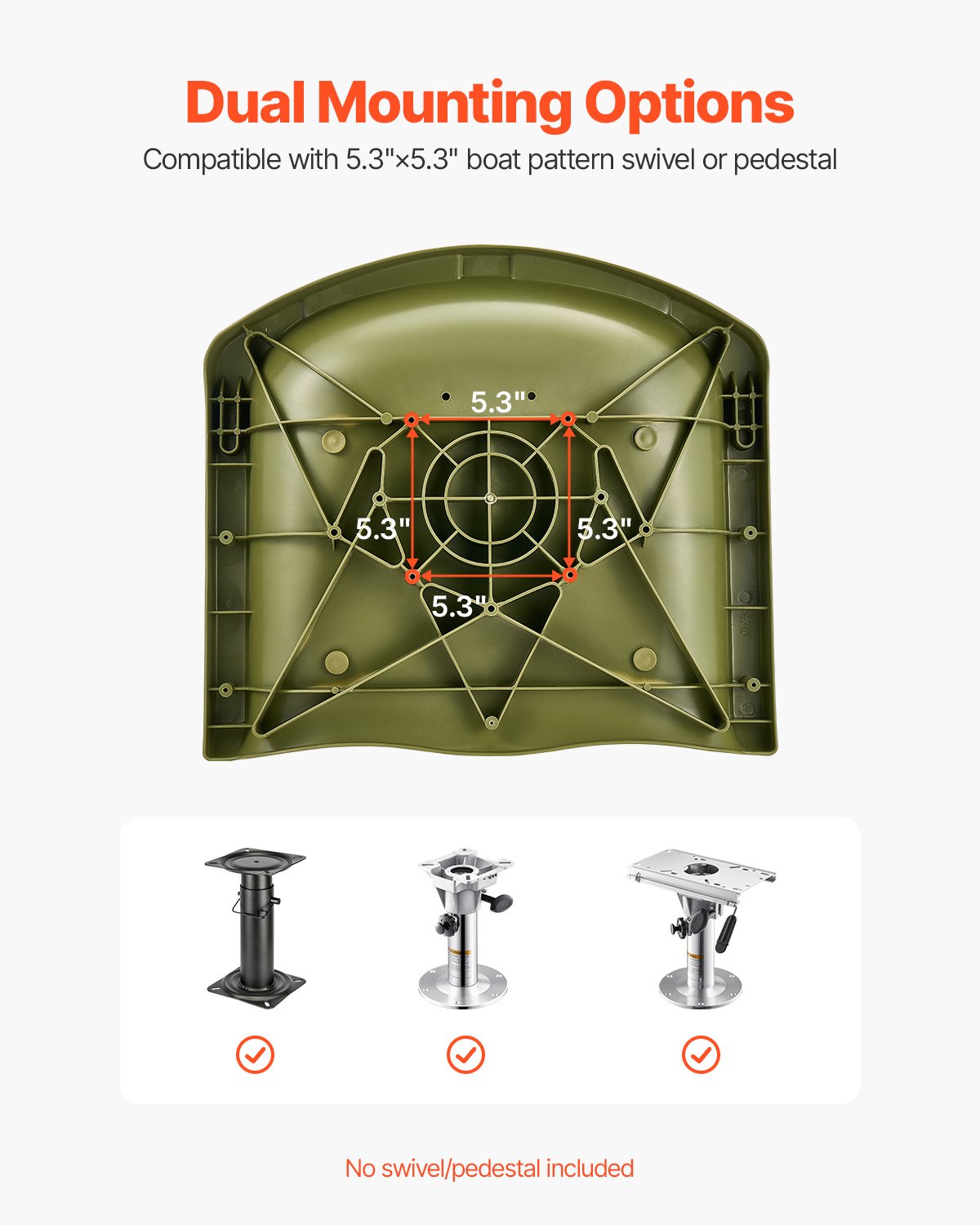 Boat Seat, Low Backrest, Folding Fishing Boat Seat with Thickened Sponge Cushion & PU Polyester Fabric, Strong PP Frame, Flip Up Boat Seat for Fishing Boats, Yachts, Ships, Camouflage Color