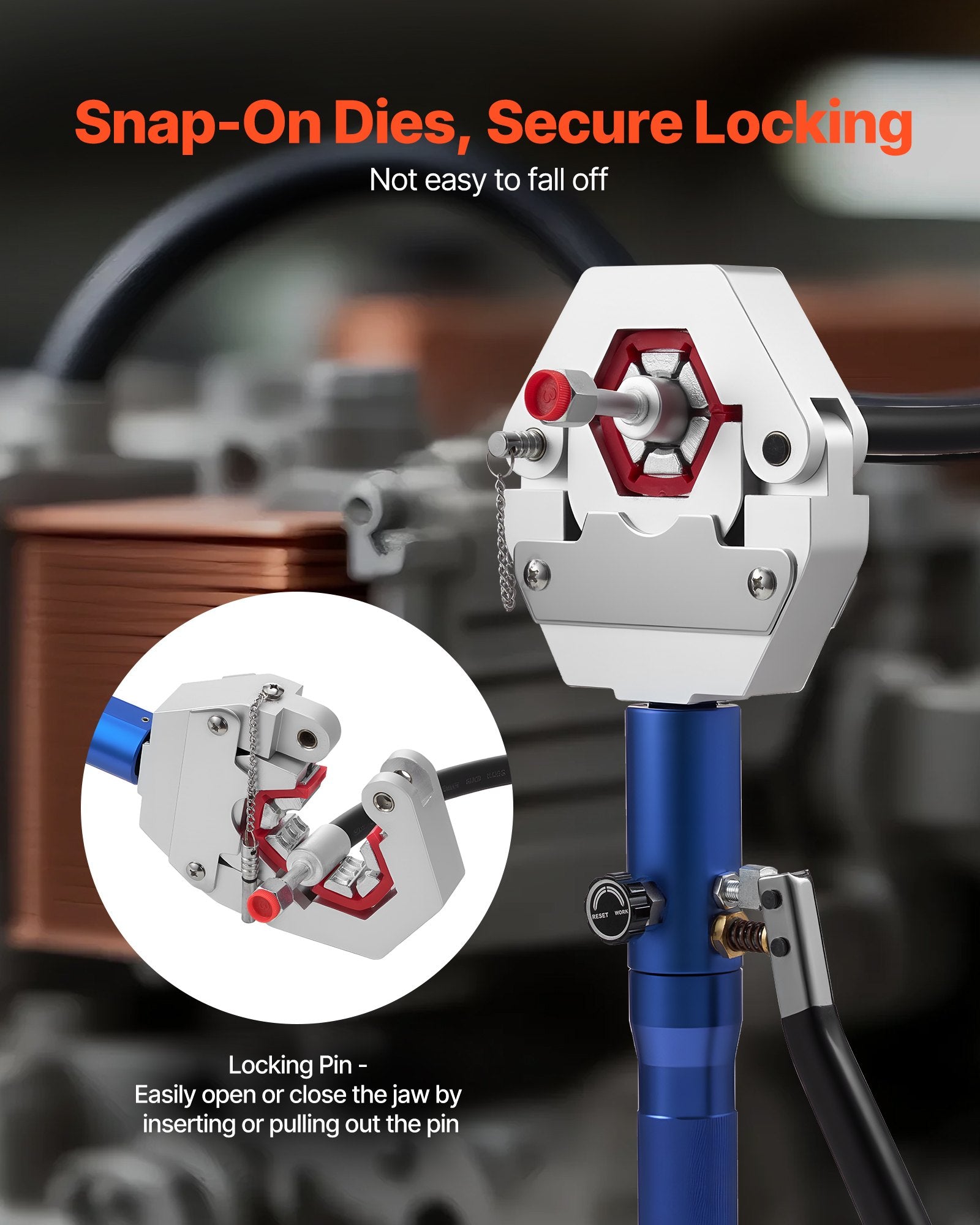 Caulking Tools: VEVOR Hydraulic Hose Crimper, Hydra-Krimp AC Hose Crimper Kit with 7 Dies Snap-On, Integral Manual Hydraulic A/C Hoses Crimping Tool for Automotive & Air Conditioning Repair - with Carrying Case