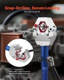 Caulking Tools: VEVOR Hydraulic Hose Crimper, Hydra-Krimp AC Hose Crimper Kit with 7 Dies Snap-On, Integral Manual Hydraulic A/C Hoses Crimping Tool for Automotive & Air Conditioning Repair - with Carrying Case