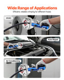 Caulking Tools: VEVOR Hydraulic Hose Crimper, Hydra-Krimp AC Hose Crimper Kit with 7 Dies Snap-On, Integral Manual Hydraulic A/C Hoses Crimping Tool for Automotive & Air Conditioning Repair - with Carrying Case