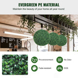 Garden Ornaments: VEVOR Artificial Topiaries Boxwood Trees, (2 Pieces), Ball-Shape Faux Topiaries Plant, All-year Green Feaux Plant Decorative Balls for Backyard, Balcony,Garden, Wedding and Home