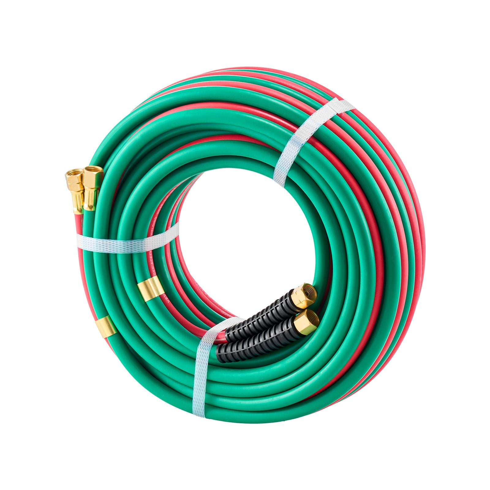 Air Compressors Accessories: VEVOR Oxygen Acetylene Hose, 1/4-Inch x 50FT Oxy Acetylene Hose with 9/16"-18 LH/RH B Fittings, R Grade Welding Torch Twin Hose with 300PSI Maximum Working Pressure for Cutting Soldering Brazing