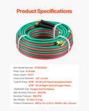 Air Compressors Accessories: VEVOR Oxygen Acetylene Hose, 1/4-Inch x 50FT Oxy Acetylene Hose with 9/16"-18 LH/RH B Fittings, R Grade Welding Torch Twin Hose with 300PSI Maximum Working Pressure for Cutting Soldering Brazing