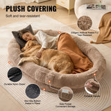 Dog Beds: VEVOR Human Dog Bed 1825x1220x254 mm Human Size Dog Bed Washable Faux Rabbit Fur