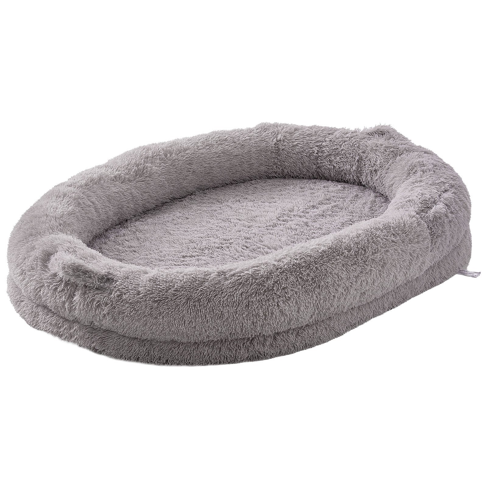 Dog Beds: VEVOR Human Dog Bed 1820x1220x250 mm Human Size Dog Bean Bed Washable PV Velvet
