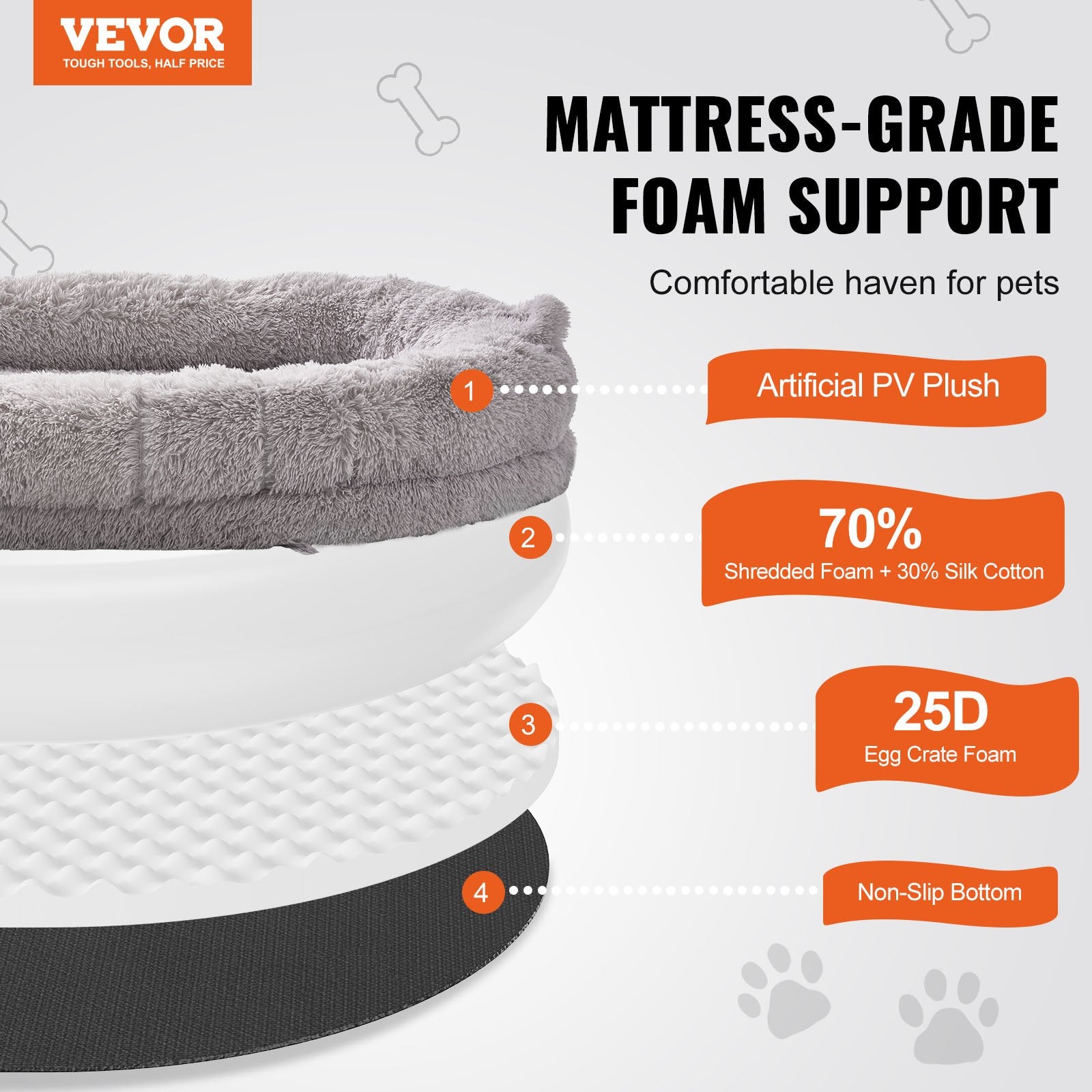 Dog Beds: VEVOR Human Dog Bed 1820x1220x250 mm Human Size Dog Bean Bed Washable PV Velvet