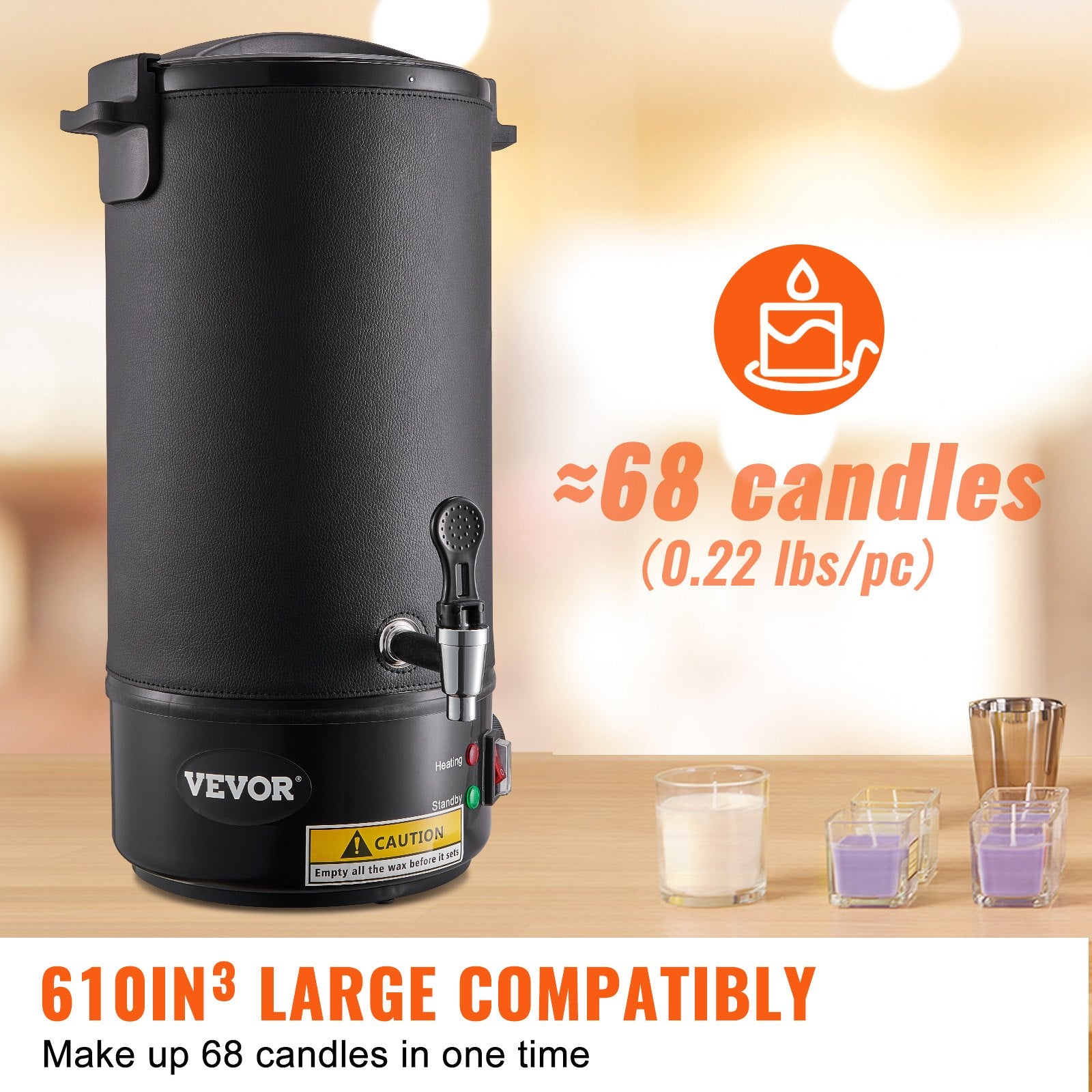 Candle Accessories: VEVOR Wax Melter for Candle Making 10Liter Electric Pot Commercial or Home Use