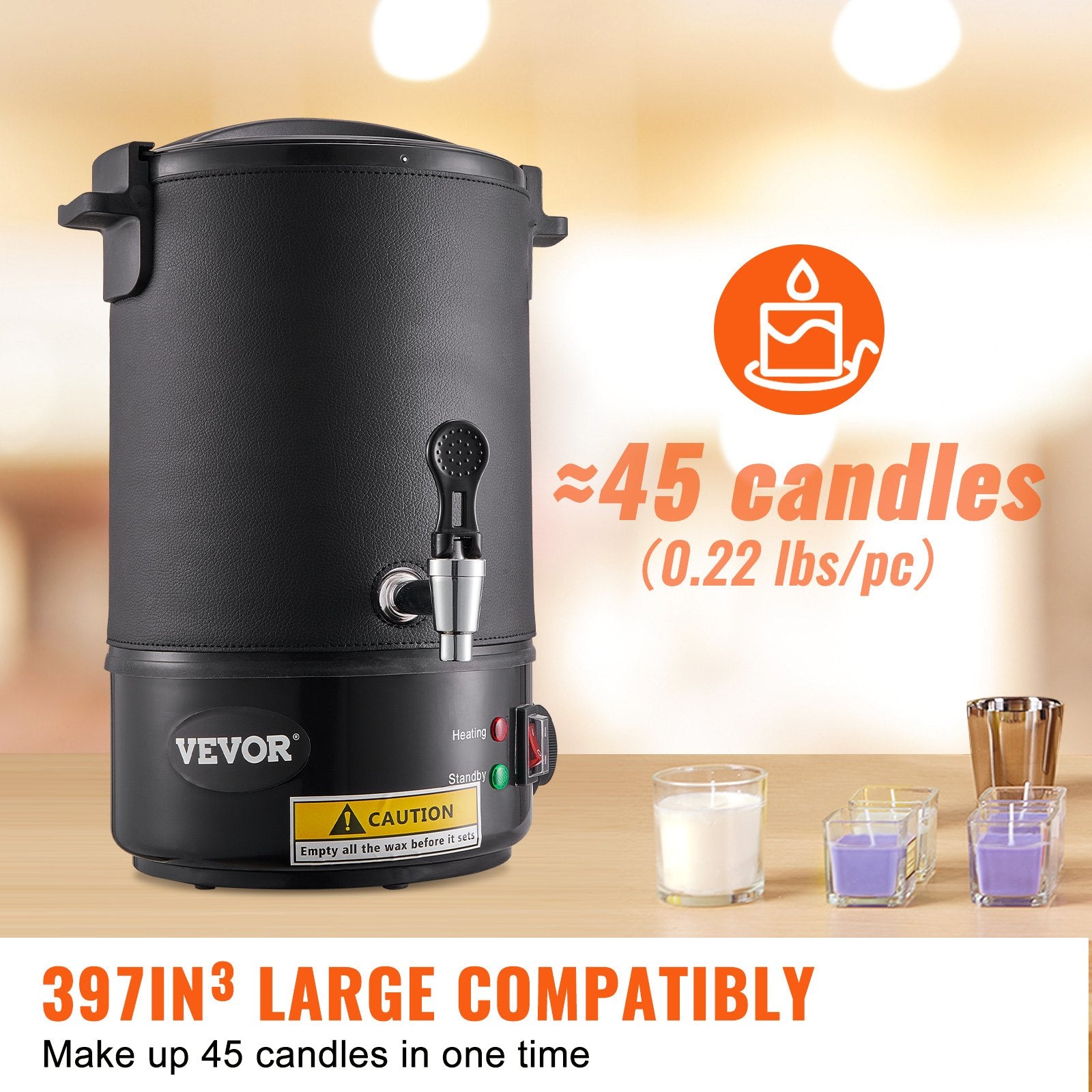 Candle Accessories: VEVOR Wax Melter for Candle Making 6.5Liter Electric Pot Commercial or Home Use