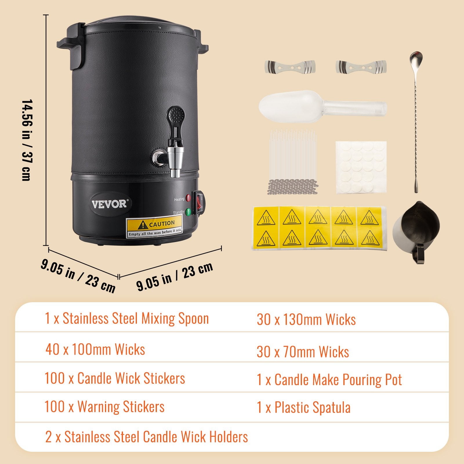 Candle Accessories: VEVOR Wax Melter for Candle Making 6.5Liter Electric Pot Commercial or Home Use