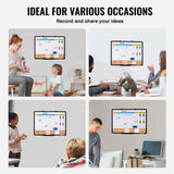 Building Toys: VEVOR 24"x 18" Monthly Calendar Whiteboard & Cork Board Combo with Aluminum Frame  2-in-1 Magnetic Dry Erase Bulletin Board for Wall Mount  Ideal for School, Home, Office