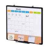 Building Toys: VEVOR 24"x 18" Monthly Calendar Whiteboard & Cork Board Combo with Aluminum Frame  2-in-1 Magnetic Dry Erase Bulletin Board for Wall Mount  Ideal for School, Home, Office