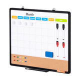 Building Toys: VEVOR 24"x 18" Monthly Calendar Whiteboard & Cork Board Combo with Aluminum Frame  2-in-1 Magnetic Dry Erase Bulletin Board for Wall Mount  Ideal for School, Home, Office