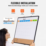 Building Toys: VEVOR 36"x 24" Monthly Calendar Whiteboard & Cork Board Combo with Aluminum Frame  2-in-1 Magnetic Dry Erase Bulletin Board for Wall Mount  Ideal for School, Home, Office