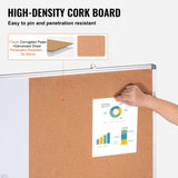 Audio Accessories: VEVOR 48"x 36" Whiteboard & Cork Board Combo with Aluminum Frame  2-in-1 Magnetic Dry Erase Bulletin Board for Wall Mount  Ideal for School, Home, Office