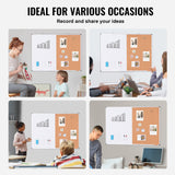 Audio Accessories: VEVOR 48"x 36" Whiteboard & Cork Board Combo with Aluminum Frame  2-in-1 Magnetic Dry Erase Bulletin Board for Wall Mount  Ideal for School, Home, Office