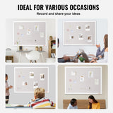 Coat Racks: VEVOR 48"x36" White Cork Board with Linen Surface  Stylish Wall-Mounted Bulletin Board for Home, School, Office  Elegant & Functional Noticeboard