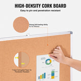 Building Toys: VEVOR 48"x36" Large Cork Board  Wall-Mounted Bulletin Board with Pin Board  Perfect for School, Home, Office