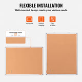 Building Toys: VEVOR 48"x36" Large Cork Board  Wall-Mounted Bulletin Board with Pin Board  Perfect for School, Home, Office