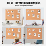 Building Toys: VEVOR 48"x36" Large Cork Board  Wall-Mounted Bulletin Board with Pin Board  Perfect for School, Home, Office