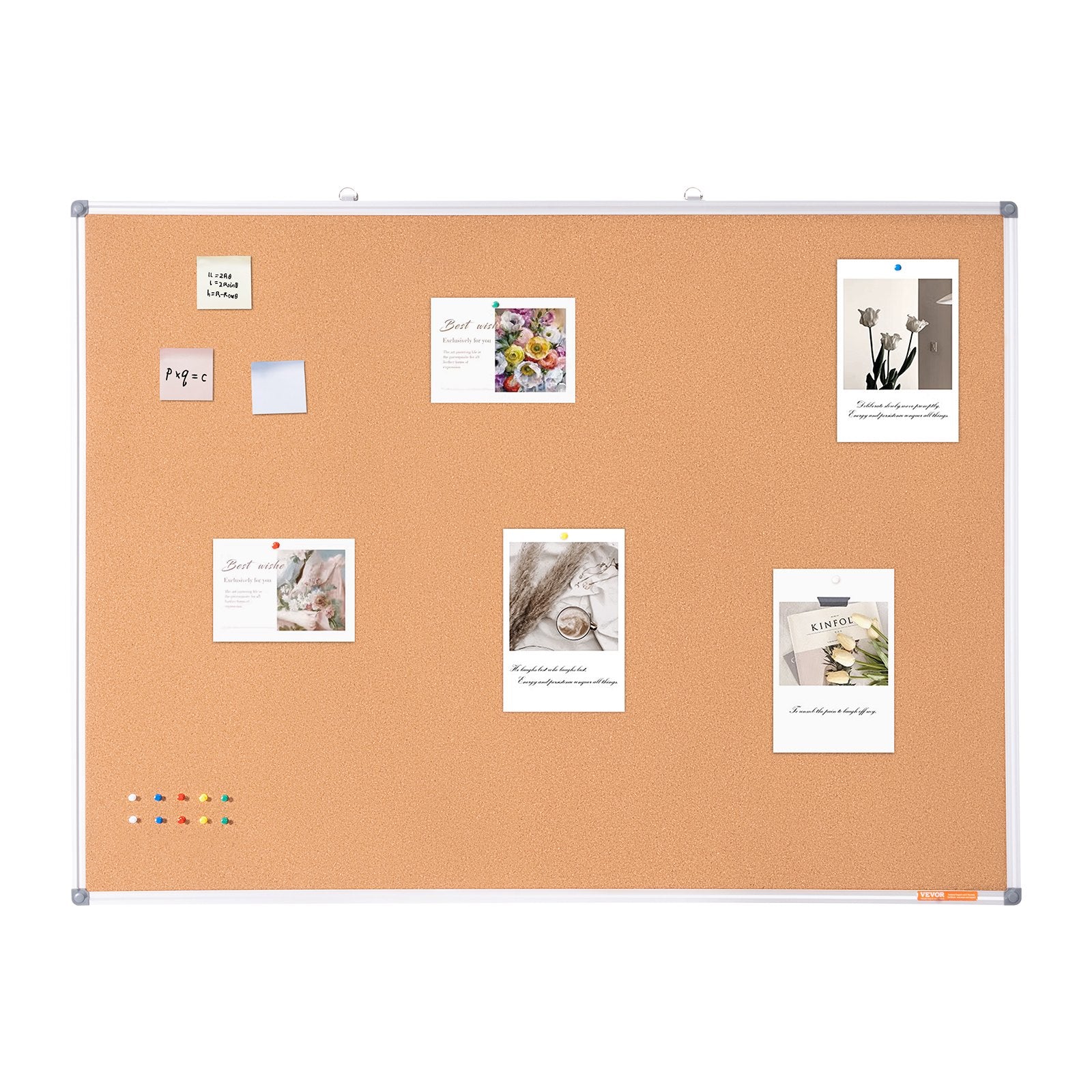 Building Toys: VEVOR 48"x36" Large Cork Board  Wall-Mounted Bulletin Board with Pin Board  Perfect for School, Home, Office