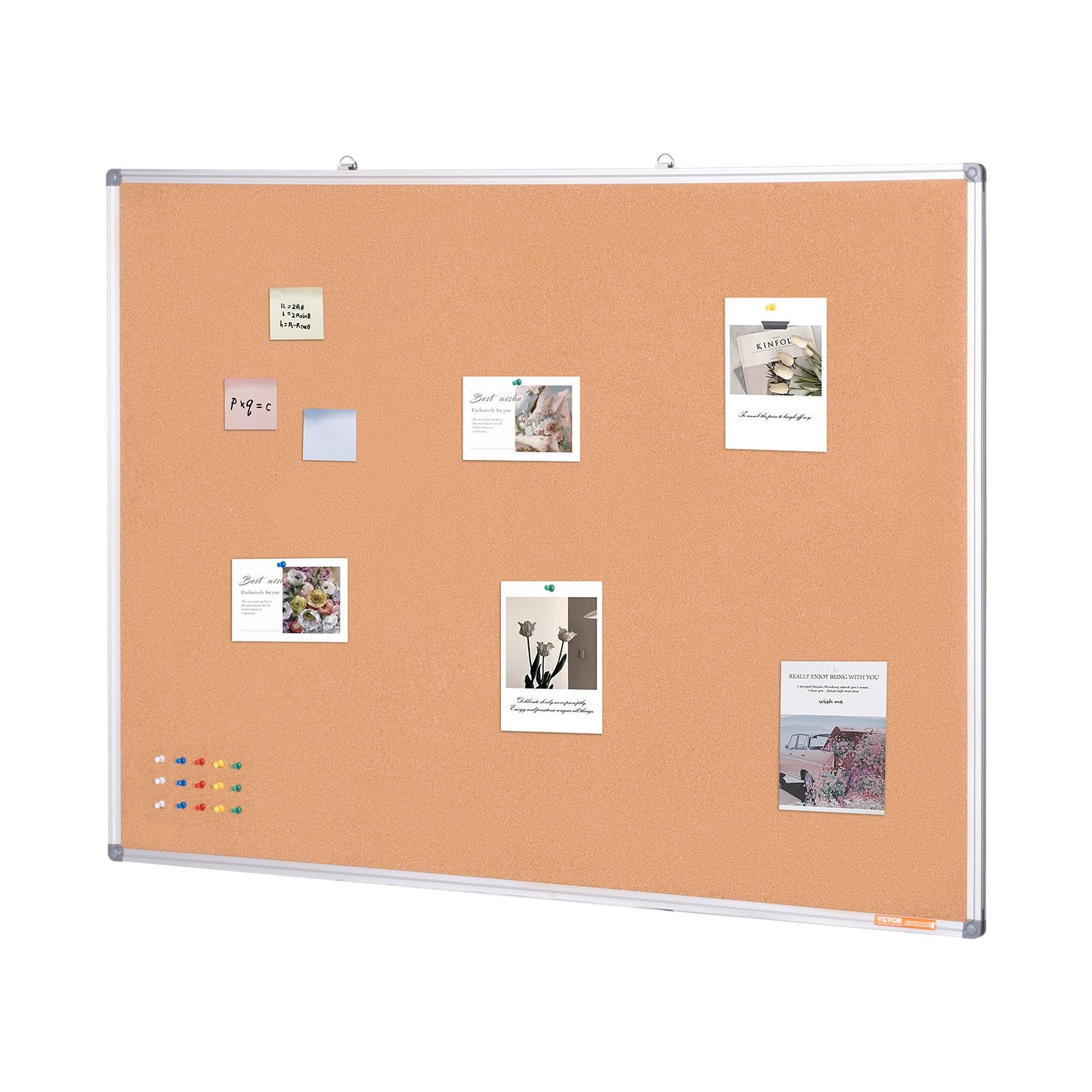 Building Toys: VEVOR 48"x36" Large Cork Board  Wall-Mounted Bulletin Board with Pin Board  Perfect for School, Home, Office