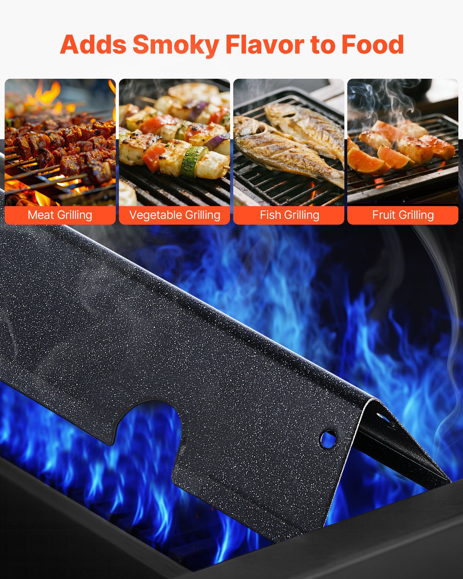 BBQs & Accessories: VEVOR Flavorizer Bars, 44cm Grill Replacement Part, for Weber Genesis ll 310 315 335 340, E/S 325s, ES/SX 325s, E/S 335, EX/SX/EPX-335 Grills, Porcelain-enameled Steel Thicker Heat Plate, 5 Pack