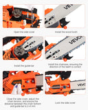 Chainsaws: VEVOR 25 cc Gas Chainsaw, 305 mm Gas Powered Chainsaw, 0.75 kW Power Chain Saw with Non-Slip Handle, Gas-Powered Chainsaws with Dual Fuel Tanks, For Wood Cutting, Tree Trimming, and Land Clearing