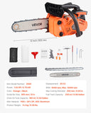 Chainsaws: VEVOR 25 cc Gas Chainsaw, 305 mm Gas Powered Chainsaw, 0.75 kW Power Chain Saw with Non-Slip Handle, Gas-Powered Chainsaws with Dual Fuel Tanks, For Wood Cutting, Tree Trimming, and Land Clearing