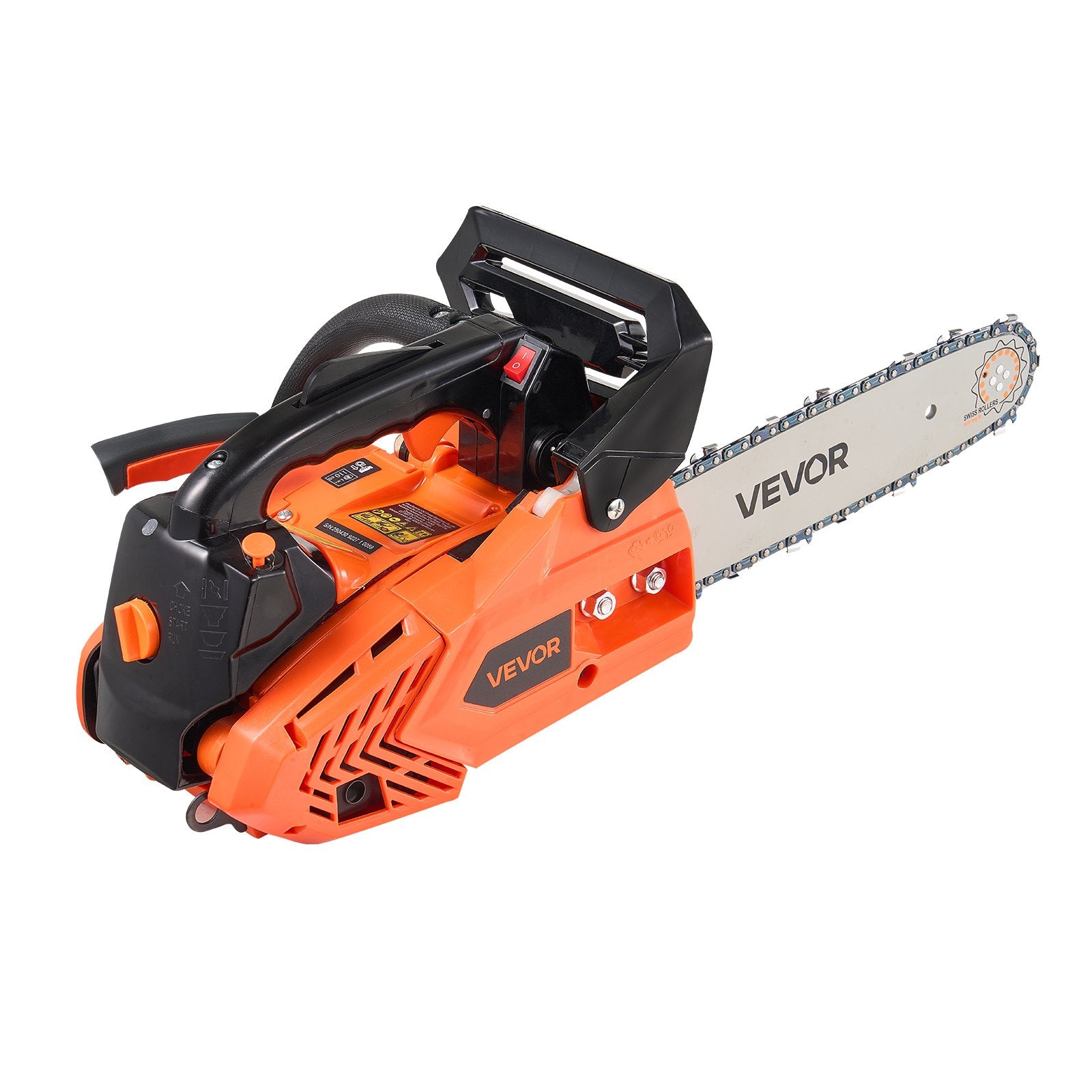 25 cc Gas Chainsaw, 305 mm Gas Powered Chainsaw, 0.75 kW Power Chain Saw with Non-Slip Handle, Gas-Powered Chainsaws with Dual Fuel Tanks, For Wood Cutting, Tree Trimming, and Land Clearing
