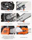 Chainsaws: VEVOR 52cc Gas Chainsaw 1.8 kW Gas Powered 455 mm Chainsaw For Wood Cutting