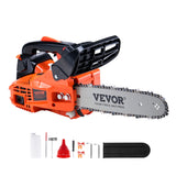 Chainsaws: VEVOR 25.4CC 304.8mm Gasoline Chainsaw Powered Wood Cutting Engine Gas Chain Saw
