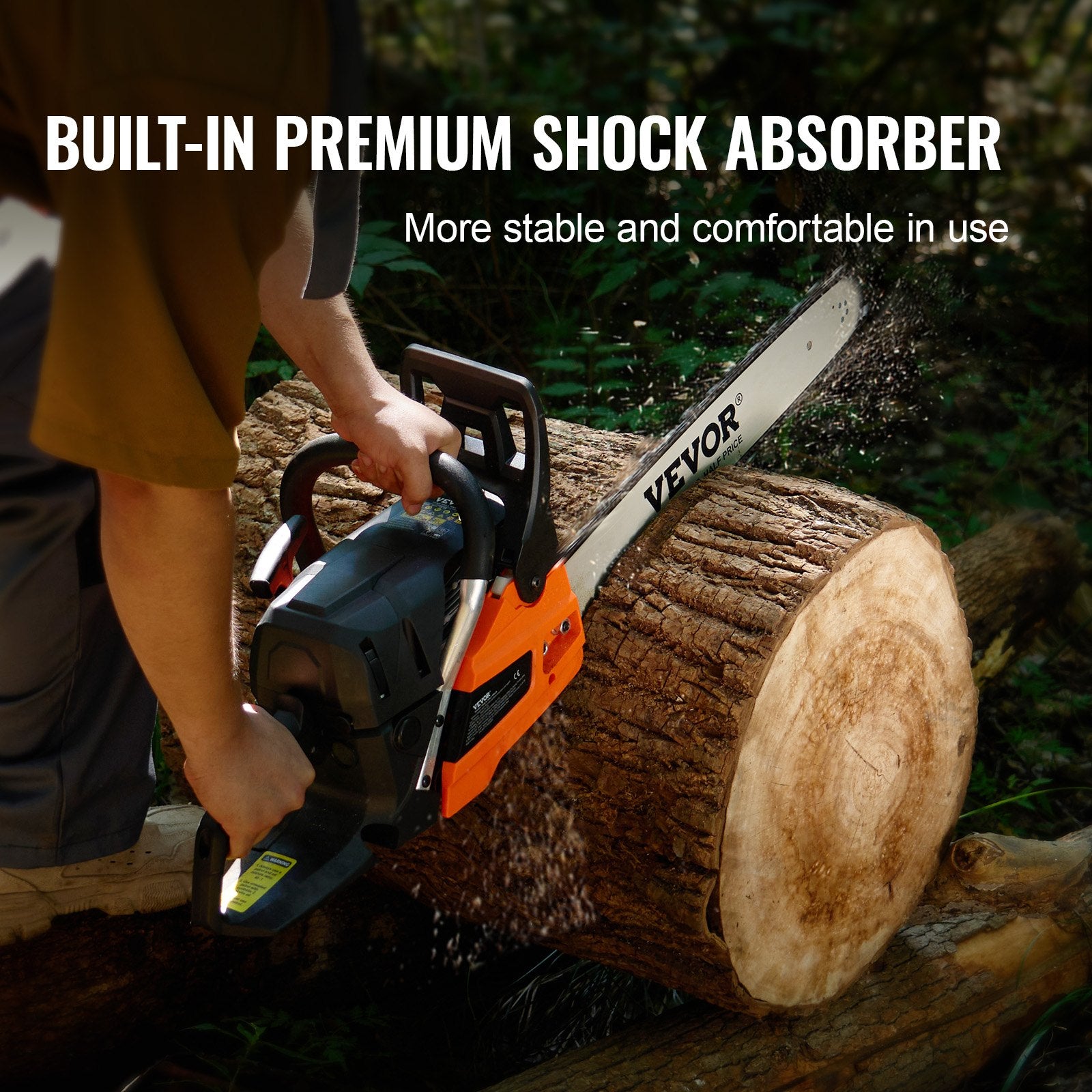 Chainsaws: VEVOR 58CC 508mm Gasoline Chainsaw Gas Powered Wood Cutting Engine Gas Chain Saw