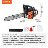 Chainsaws: VEVOR 58CC 508mm Gasoline Chainsaw Gas Powered Wood Cutting Engine Gas Chain Saw