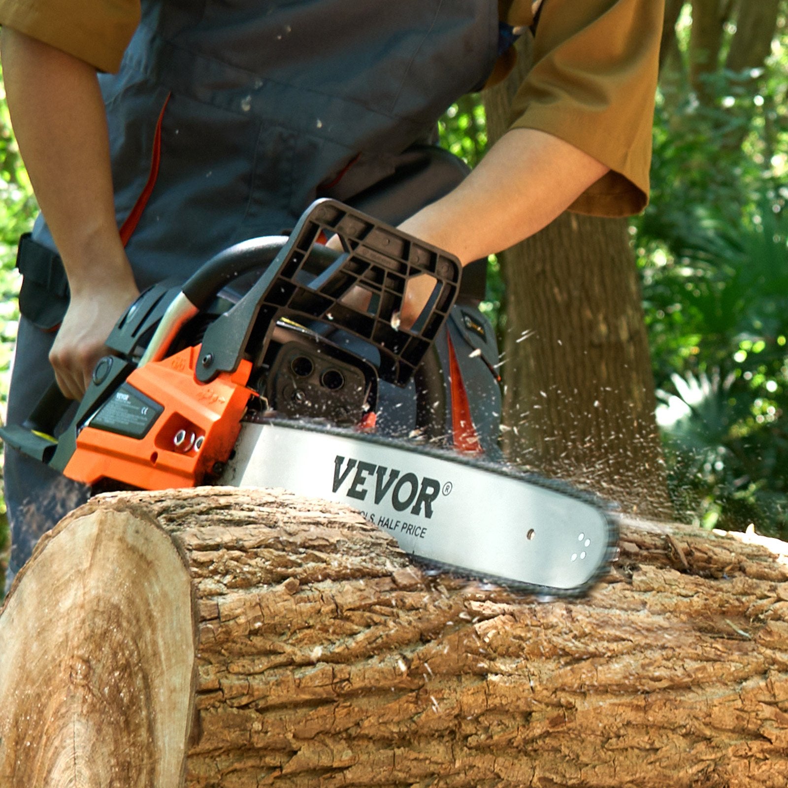 Chainsaws: VEVOR 58CC 508mm Gasoline Chainsaw Gas Powered Wood Cutting Engine Gas Chain Saw
