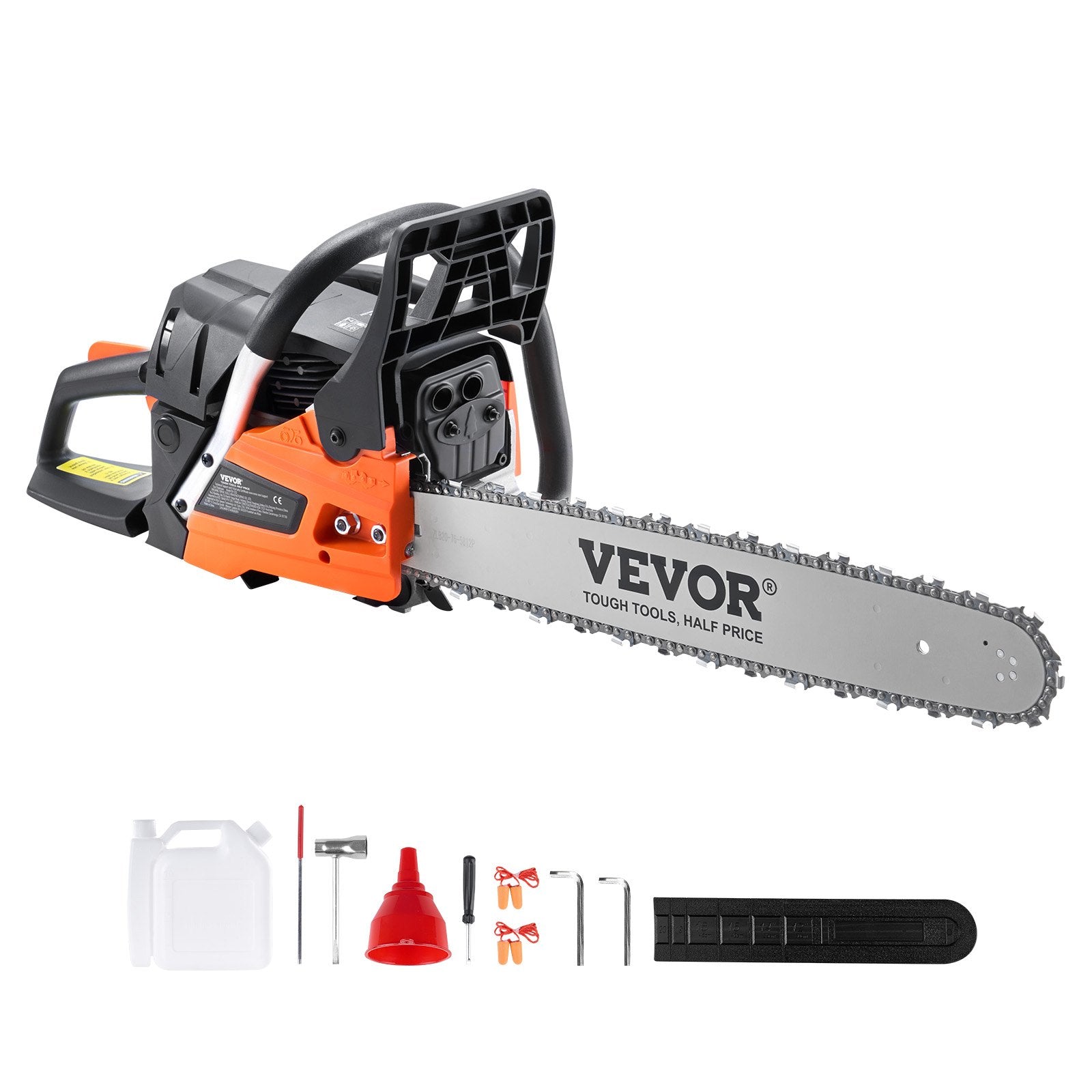 Chainsaws: VEVOR 58CC 508mm Gasoline Chainsaw Gas Powered Wood Cutting Engine Gas Chain Saw